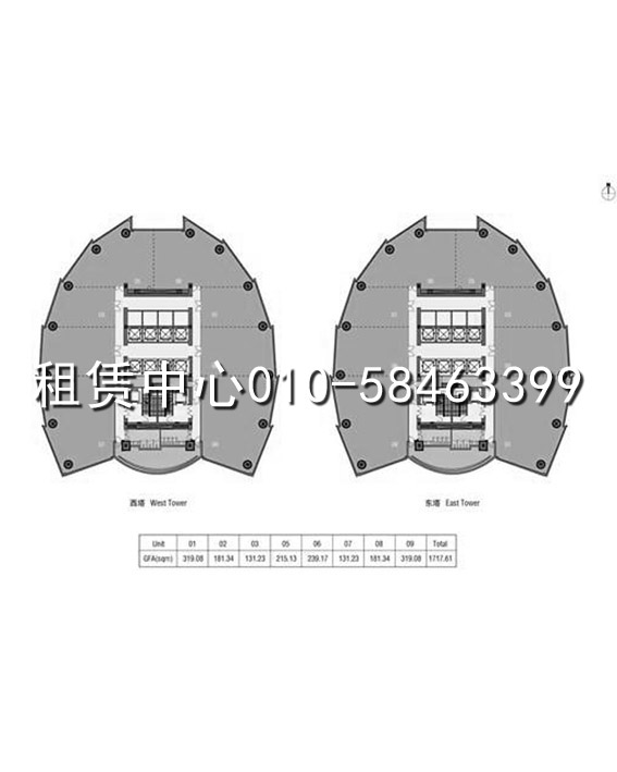 LG双子座大厦平面图